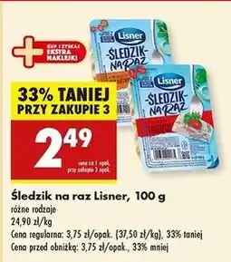 Biedronka Śledzik na raz pikantny Lisner Na Raz oferta