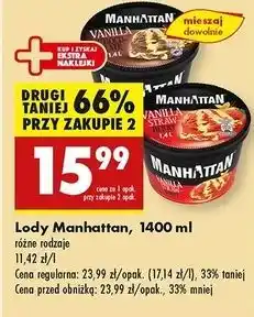 Biedronka Lody strawberry & vanilla Manhattan (Nestle) oferta