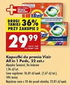 Biedronka Kapsułki do prania koloru Vizir All In One Pods oferta