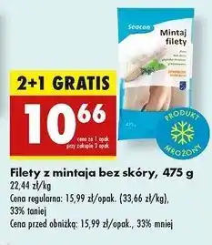 Biedronka Filety z mintaja Seacon oferta