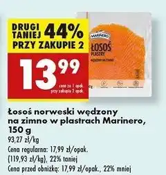 Biedronka Łosoś norweski wędzony plastry Marinero oferta