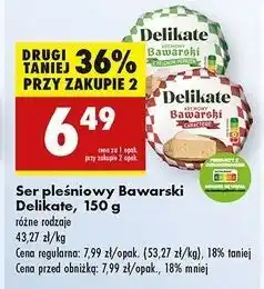 Biedronka Ser bawarski z zielonym pieprzem Delikate oferta