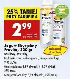 Biedronka Jogurt wanilia Fruvita Skyr oferta