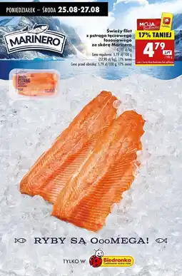 Biedronka Pstrąg tęczowo-łososiowy filet Marinero oferta