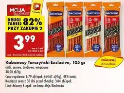 Biedronka Kabanosy serowe Tarczyński Kabanos Exclusive oferta