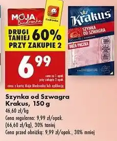 Biedronka Szynka od szwagra Krakus Animex oferta