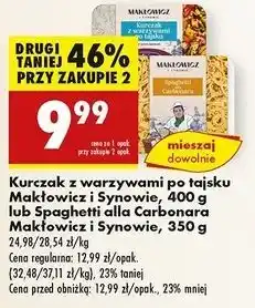 Biedronka Spaghetti carbonara Makłowicz I Synowie oferta
