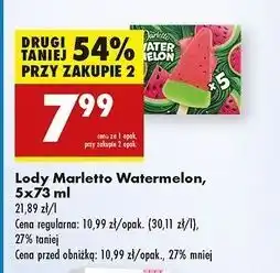Biedronka Lody watermelon Marletto oferta