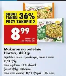 Biedronka Makaron na patelnię penne z sosem serowym Hortex oferta