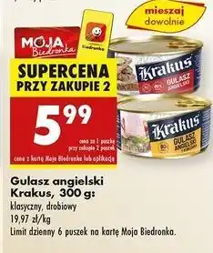 Biedronka Gulasz angielski z kurczaka Krakus Animex oferta