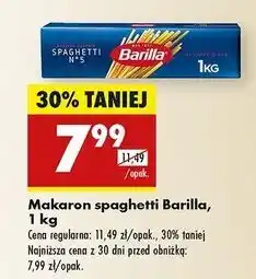 Biedronka Makaron spaghetti no 5 Barilla oferta