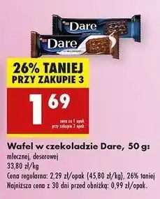 Biedronka Wafelek w czekoladzie mlecznej Eti Dare oferta