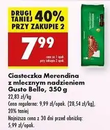 Biedronka Ciasteczka merendina Gustobello oferta