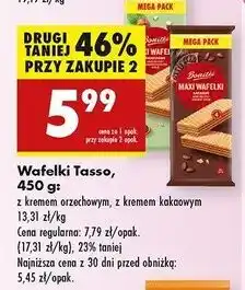 Biedronka Wafelki tasso z kremem kakaowym Bonitki oferta
