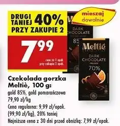 Biedronka Czekolada gorzka 85 % Meltie oferta