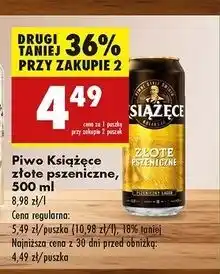 Biedronka Piwo Książęce Złote Pszeniczne oferta