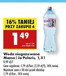 Biedronka Woda niegazowana Polaris Mama I Ja oferta