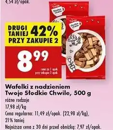 Biedronka Wafle malinowe Twoje Słodkie Chwile oferta