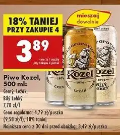 Biedronka Piwo Kozel Bily Lehky oferta