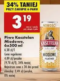 Biedronka Piwo Kasztelan Miodowe oferta