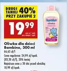 Biedronka Oliwka z nnkt (witaminą f) Bambino oferta