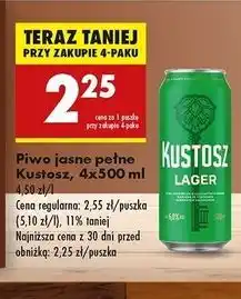 Biedronka Piwo Kustosz Lager oferta