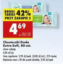 Biedronka Chusteczki wilgotne comfort Dada Extra Soft oferta