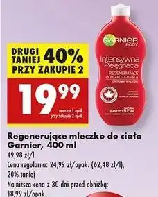 Biedronka Mleczko do ciała intensywna pielęgnacja Garnier Body oferta