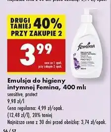 Biedronka Emulsja do higieny intymnej Femina oferta