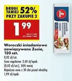Biedronka Woreczki śniadaniowe wiązane Zosia Samosia oferta