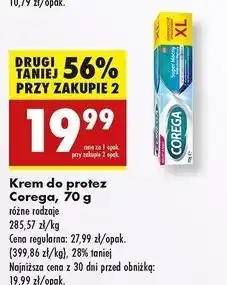 Biedronka Krem mocujący do protez delikatnie miętowy Corega Super Mocny oferta