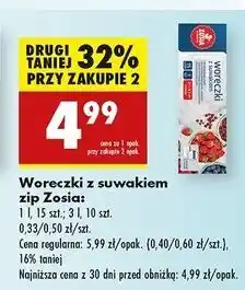 Biedronka Woreczki z zamkiem 3 l Zosia Samosia oferta