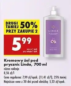 Biedronka Kremowy żel pod prysznic creamy sensation Linda oferta