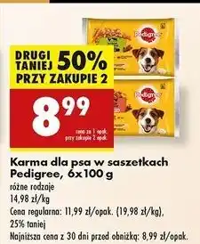 Biedronka Karma dla psa wybór smaków w sosie Pedigree oferta
