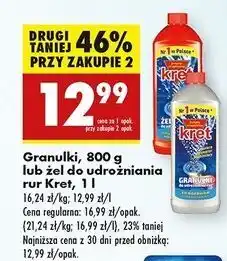Biedronka Granulki do udrożniania rur Kret oferta