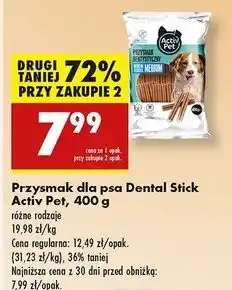 Biedronka Przysmak dentystyczny dla psa medium Activ Pet oferta