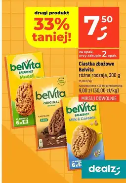Dealz Ciastka zbożowe Belvita różne rodzaje oferta