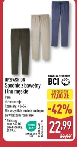ALDI Spodnie męskie Up2Fashion oferta