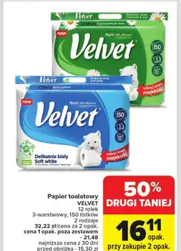 Carrefour Papier toaletowy Velvet oferta