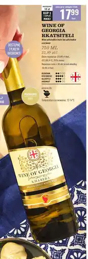 Biedronka Wino białe półsłodkie Wine Of Georgia White Semi Sweet oferta