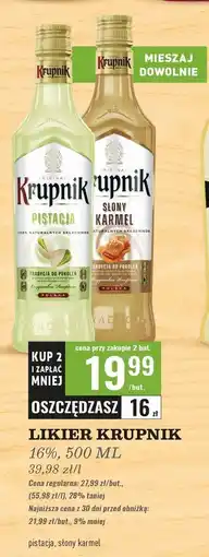 Biedronka Likier Krupnik Słony Karmel oferta