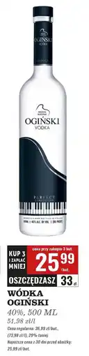 Biedronka Wódka Ogiński Vodka oferta