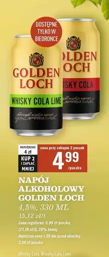Biedronka Whisky + cola lime Golden Loch oferta