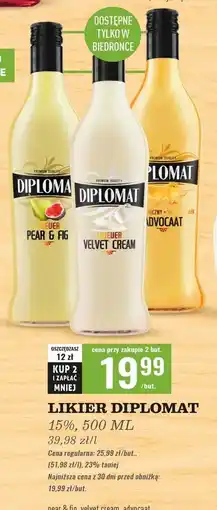 Biedronka Likier Diplomat Advocaat oferta