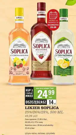 Biedronka Wódka Soplica Cytrynówka oferta