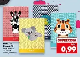 Kaufland Zeszyt a5 32 kartki linia cute animals Herlitz oferta
