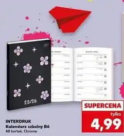 Kaufland Kalendarz szkolny b6/48k. chrome Interdruk oferta