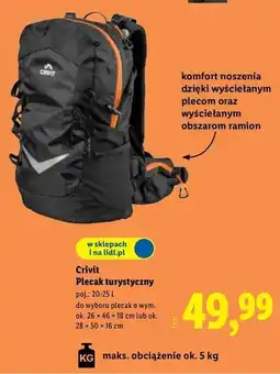 Lidl Plecak turystyczny 20 l Crivit oferta