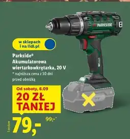 Lidl Wiertarko-wkrętarka akumulatorowa Parkside oferta