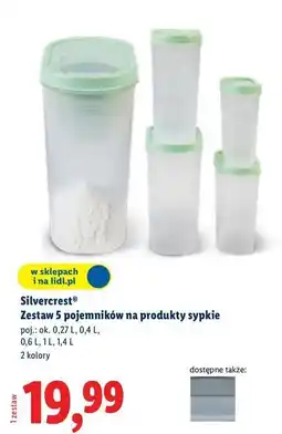 Lidl Pojemniki na żywność Silvercrest oferta